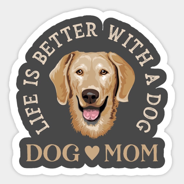 DOG MOM Sticker by mojokumanovo